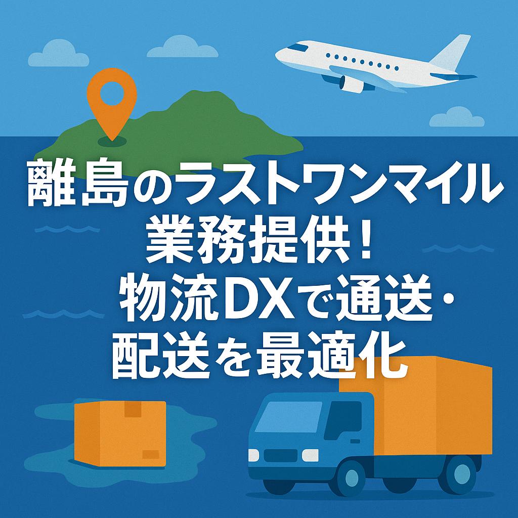 離島のラストワンマイル業務提供！物流DXで運送・配送を最適化