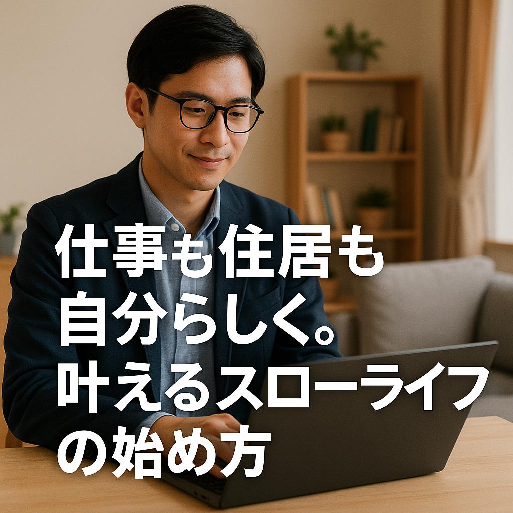 仕事も住居も自分らしく。叶えるスローライフの始め方