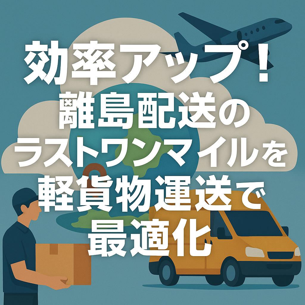 効率アップ！離島配送のラストワンマイルを軽貨物運送で最適化