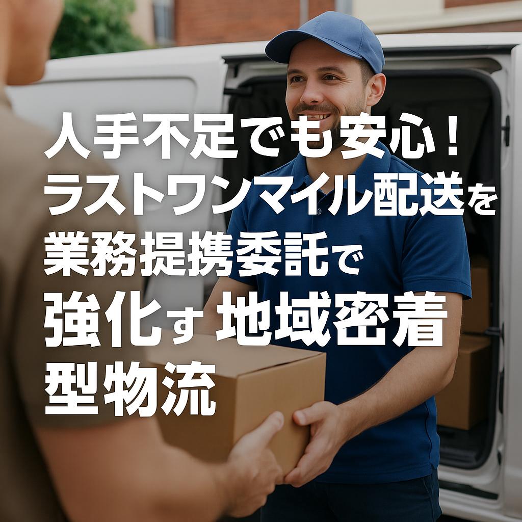 人手不足でも安心！ラストワンマイル配送を業務提携委託で強化する地域密着型物流