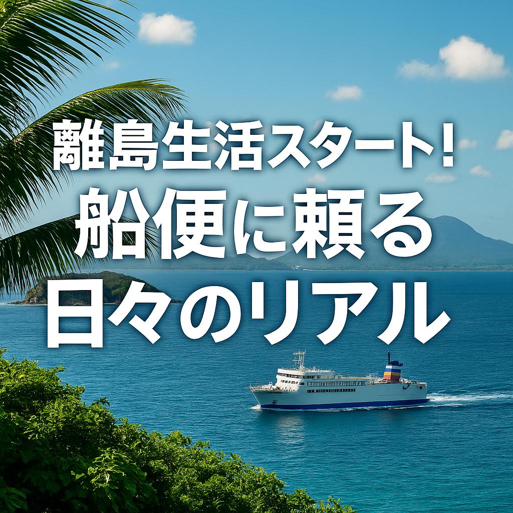 離島生活スタート！船便に頼る日々のリアル